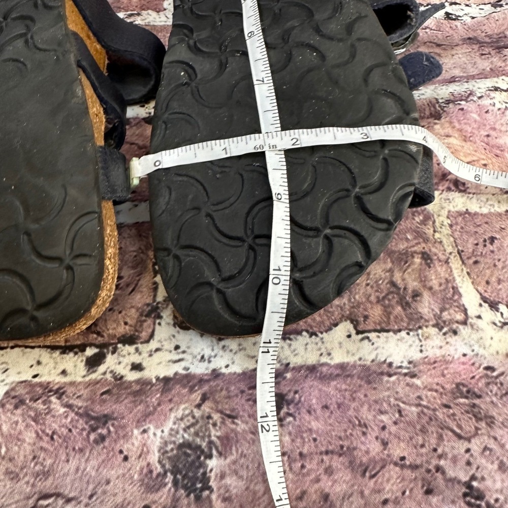 Birki's Navy Blue Leather Strappy Cork Footbed Sandals US Size 9/9.5 - Picture 13 of 13